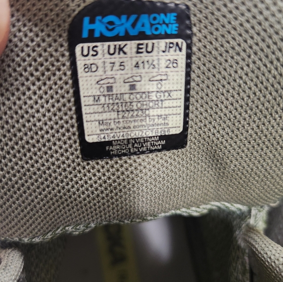 HOKA TRAIL CODE FOR MEN SIZE 8 - Picture 9 of 10